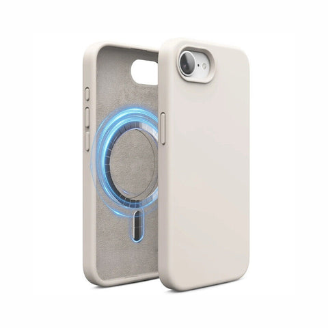 iShield [Ultra MagSafe] Liquid Silicon Snap Case iPhone 16e White