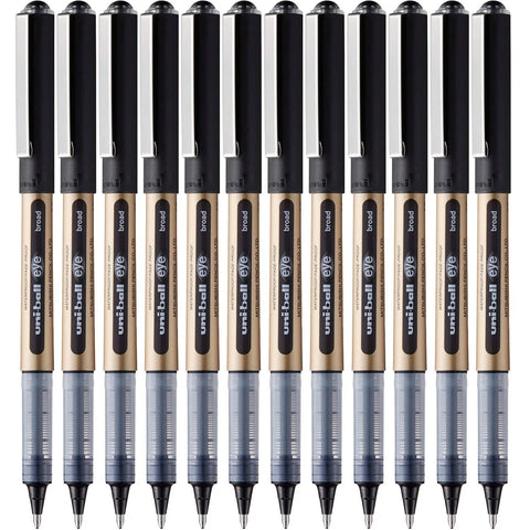 Uni-Ball UB150-10 Eye Liquid Ink Rollerball Pen Broad 1.0mm Box 12 (Black)