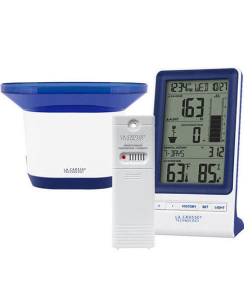 La Crosse 724-1415BLv2 Digital Rain Gauge with Temperature and Humidity