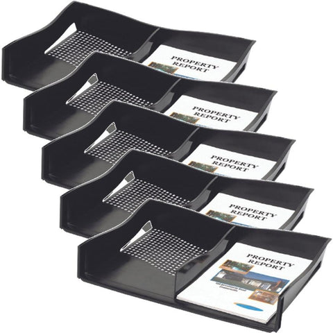 Marbig Enviro Document Tray With Divider A3 (Black) [Box 5]
