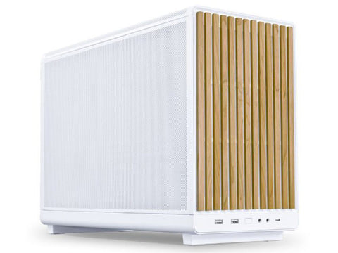 Lian Li DAN A3-mATX Micro Form Factor Micro-ATX Case - White (Wood Edition)