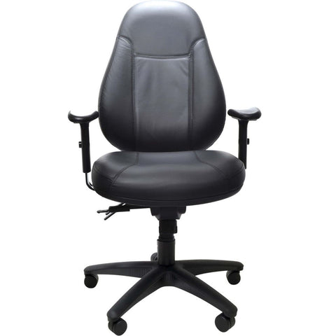 Buro Persona 24/7 Ergonomic Office Chair with Arms (Black Leather)
