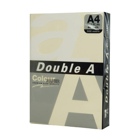 Double A A4 80gsm Pastel Colour Copy Paper 500pcs - Ivory