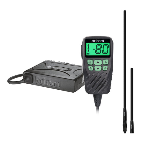 Oricom UHF360R 5 Watt UHF CB Radio  Controller Speaker Mic Instant Replay + ANU806AT 2-in-1 All-Terrain UHF CB Antenna (UHF360RVP806)