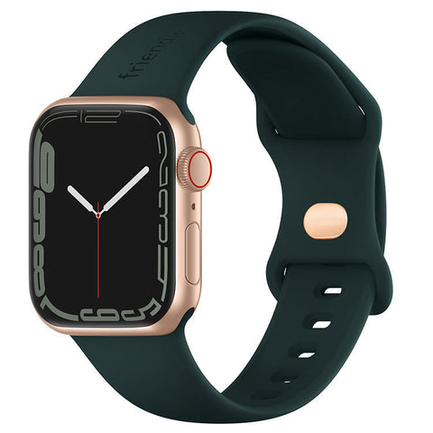 Friendie Noosa Silicone Sports Band for Apple Watch - Green/Gold (Large)