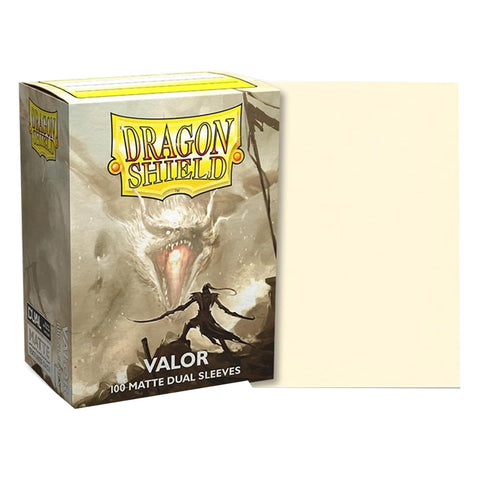 Arcane Tinmen Dragon Shield Standard 100ct Dual Matte Valor Ivory Sleeves 63x88mm