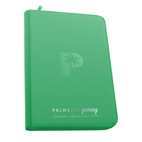 Palms Off Gaming Collector's Series Card Loader TOP LOADER Zip Binder - CLEAR - GREEN