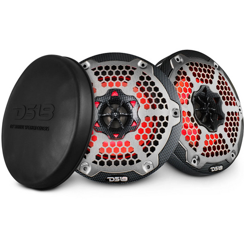 DS18 CF-65M NXL 6.5" 2-Way Coaxial Marine Speaker (Black Carbon Fiber)