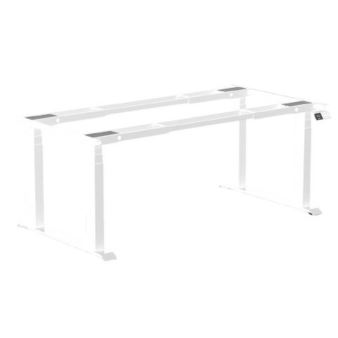 Desky Quad Sit Stand Desk Frame - White