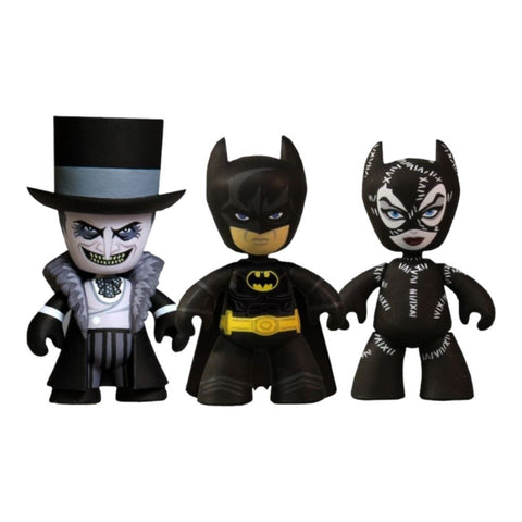 Mezco Toyz 3pc Batman Returns 2" Mez-itz Kids/Adult Hero/Villain Figure Collectable Toy