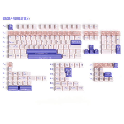 KeyByeLab Valentty Pink Cherry Profile PBT+PC Keycap Set