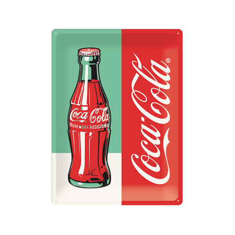 Nostalgic-Art Coke Bottle Pop 30x40cm Large Metal Tin Sign Plaque