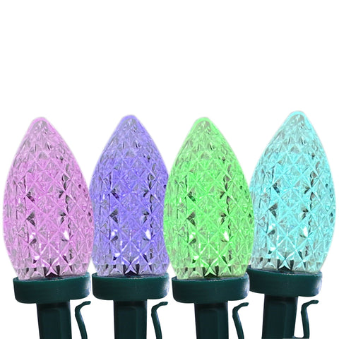Lexi Lighting C9 Pinecone 50 LEDs Connectable String Christmas Lights Candy