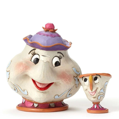 Jim Shore Disney Traditions - Beauty and The Beast Mrs. Potts and Chip - A Mother's Love