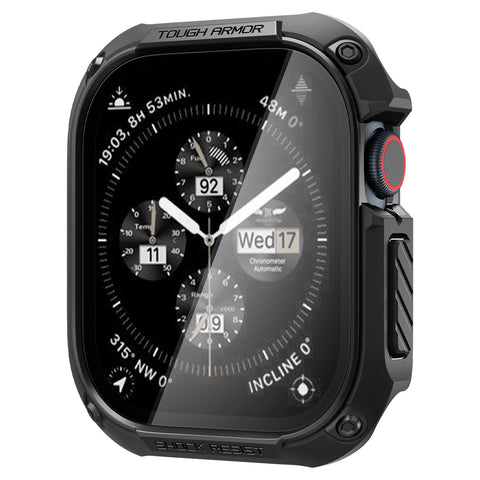 Spigen Apple Watch 10/11 46mm Tough Armor Screen Protector Case (Black)