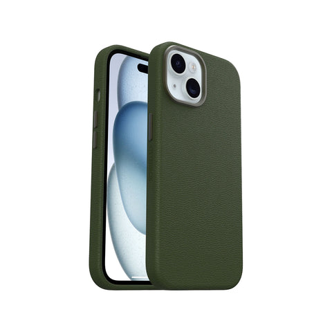 OtterBox Symmetry Cactus Leather Phone Case for iPhone 15/14/13 (Green)