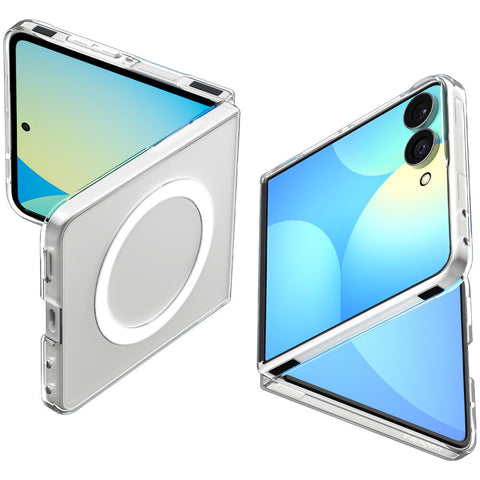 Spigen Galaxy Z Flip 8 Air Skin (MagFit) Case (Clear Case / White Ring)