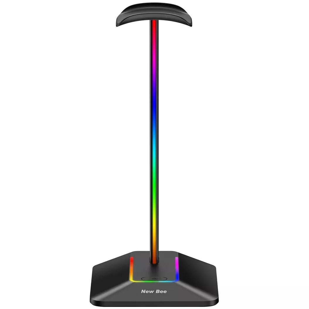 New Bee USB LED RGB Headphone Stand with Charging Ports JB Hi-Fi