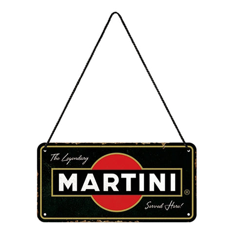 Nostalgic-Art Hanging Sign Plaque Martini Served Here 10x20cm