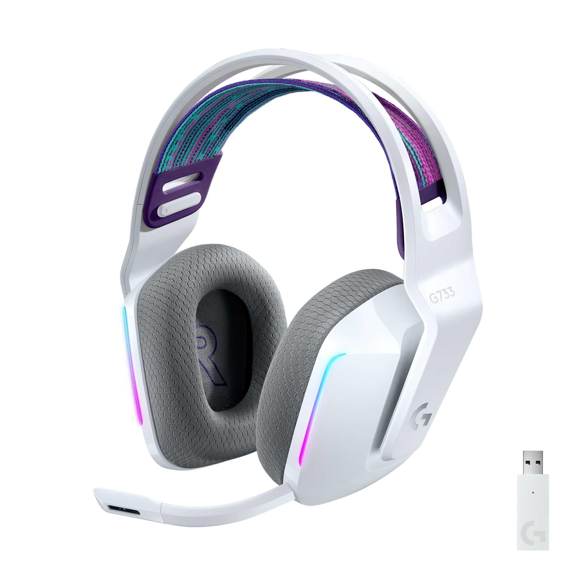 Logitech G733 Lightspeed Wireless RGB Gaming Headset (White) JB