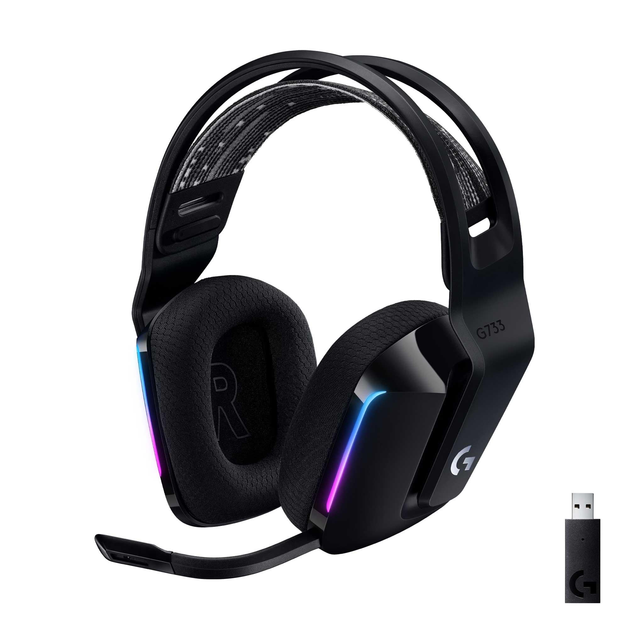 Logitech G733 Lightspeed Wireless RGB Gaming Headset (Black) JB