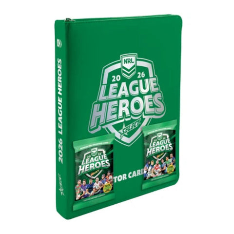 Select Cards 2026 NRL League Heroes Rugby Vinyl Album w/ Two Packs of Collector Cards