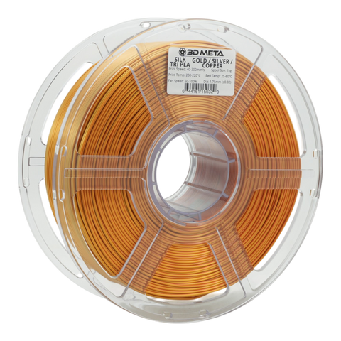3D META Tri Silk PLA 3D Printing Filament - Gold - Silver - Copper