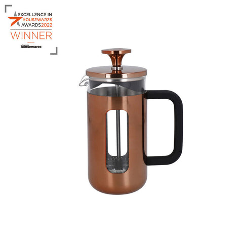La Cafetiere Pisa 3-Cup 350ml Stainless Steel Glass French Press (Copper)