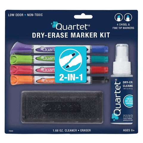 Quartet Marker + Cleaner Kit Whiteboard Dry-Erase Boards