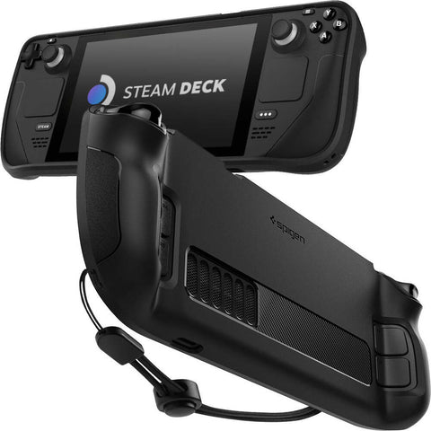 Spigen Valve Steam Deck OLED 2023 / LCD 2022  Rugged Armor Video Game Accessories - Black