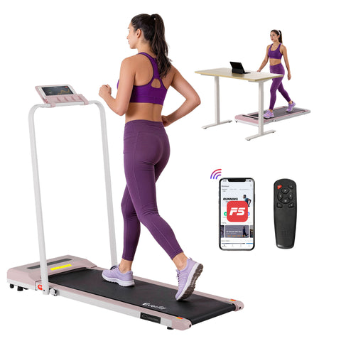 Everfit Treadmill Electric Walking Pad Under Desk Home Gym Fitness 380mm (Pink)