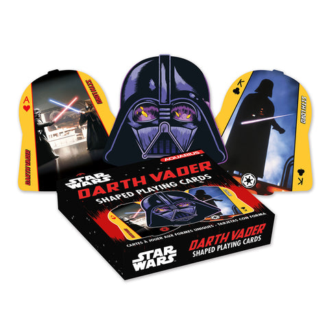 Aquarius 54-Pieces Star Wars Darth Vader Shaped Playing Cards Family Game Deck 14y+