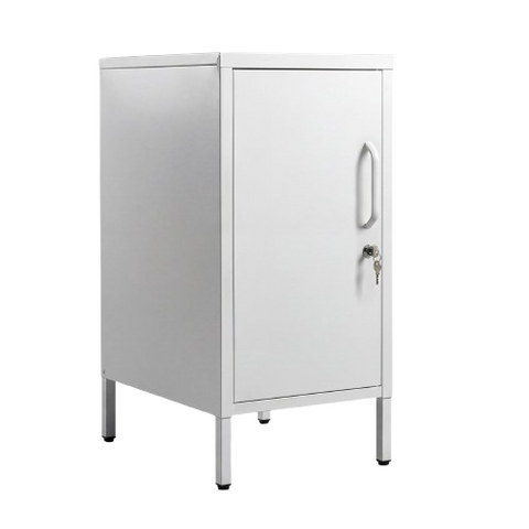 Desky Sidekick Metal Locker Cabinet - White / Left Opening