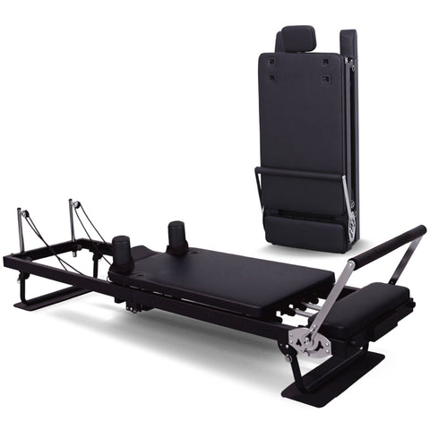 Powertrain Aria Pilates Reformer Machine Steel Foldable Multifunctional Home Gym Equipment (Black)