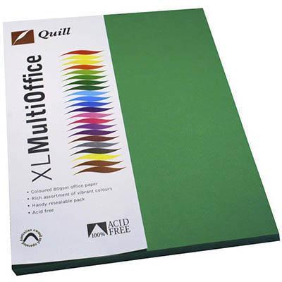 Quill Coloured A4 Copy Paper 80Gsm Pack 100 Sheets (Emerald)
