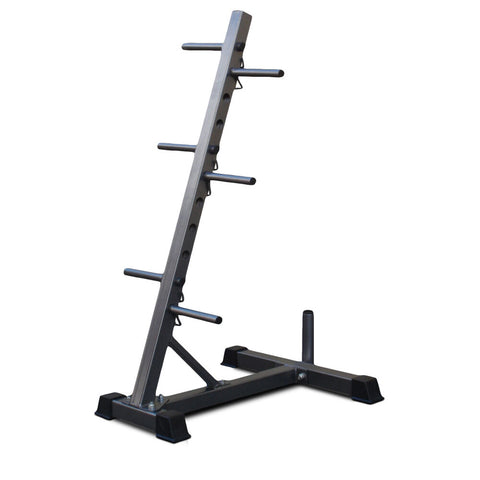 Bodyworx Standard Weight Plate Tree Rack with Bar Holder Home Gym Storage 73x113cm