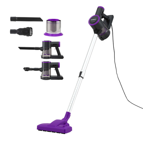 Devanti 3-in-1 Corded Stick Vacuum Cleaner 16000Pa Strong Suction Purple