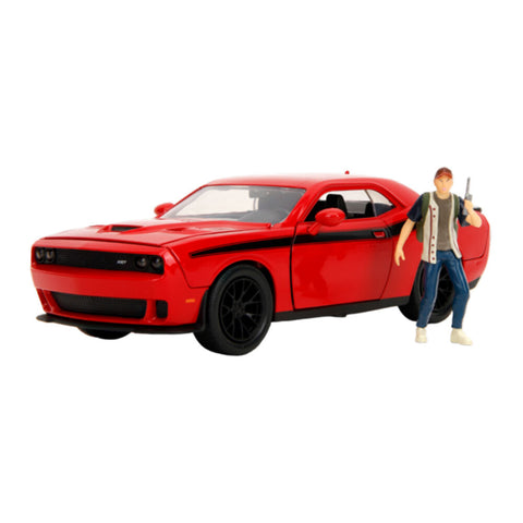 Jada 1:24 Scale Walking Dead 2015 Dodge Challenger With Glenn Red Model Car