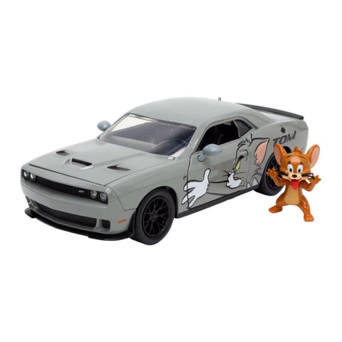 Jada Tom & Jerry 2015 Dodge Challenger Hellcat with Jerry Figure Kids/Adult Car Toy
