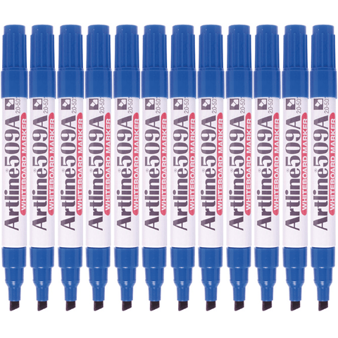 Artline 509A Whiteboard Marker 5mm Chisel Tip (Blue) [Box 12]