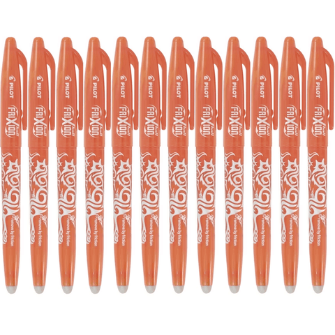 Pilot Frixion Erasable Gel Ink Pen 0.7mm (Orange) [Box 12]