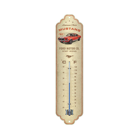 Nostalgic-Art Wall Metal Thermometer Ford Mustang GT 1967 28x6.5x2cm