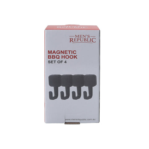 Men's Republic Magnetic BBQ Hooks for Utensil Organisation 4pc Black