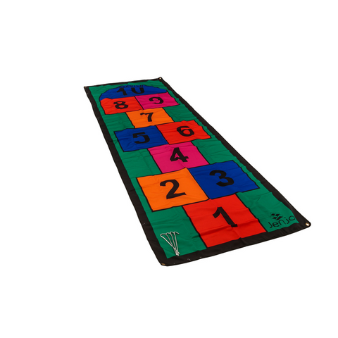 Jenjo Games Colourful 3m Length Hopscotch Mat w/ Pegs