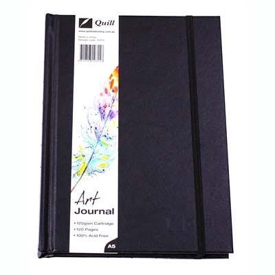 Quill Art Journal Hard Cover 125Gsm 120 Pages A5 Black