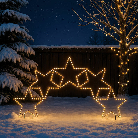 Lexi Lighting 2D Lit Star Garden Arch Christmas Lights