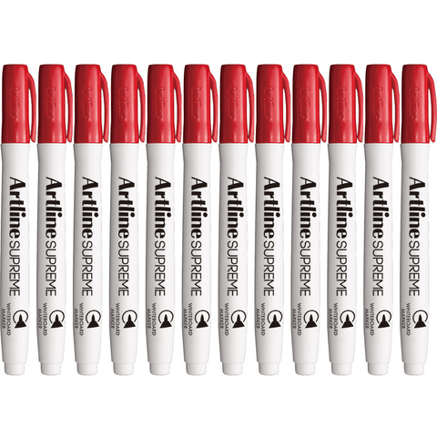 Artline Supreme Whiteboard Marker Pen (Red) [Box 12]