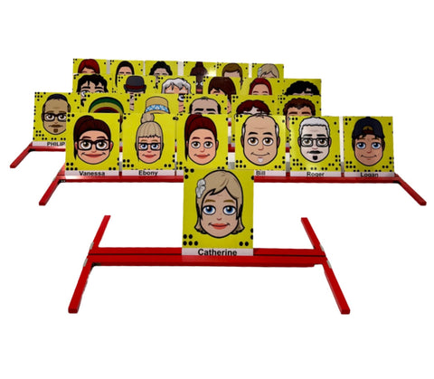 Jenjo Games Wooden Mega Who 10 Frames & 72 Face Cards