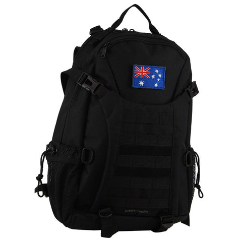 Pierre Cardin Nylon Adventure Travel & Casual Backpack Bag 34x49cm Black