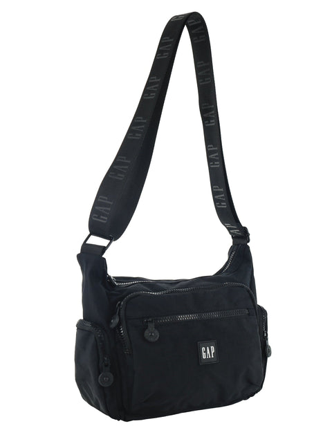GAP Unisex Nylon Shoulder Crossbody Bag w/ Secure Zip 29x22cm Black